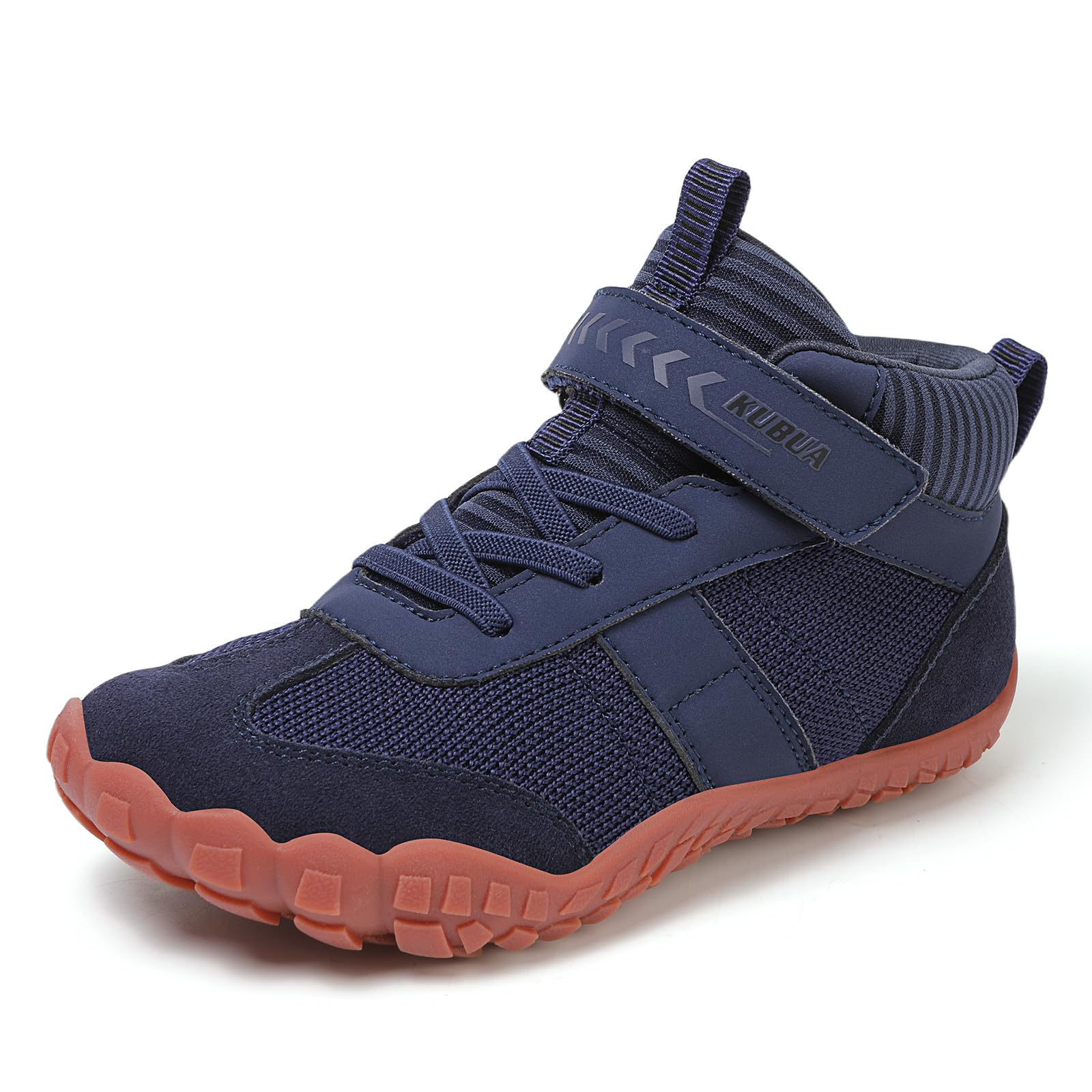KUBUA Kids High Top Barefoot Shoes Boys Girls Minimalist Zero Drop Sneakers