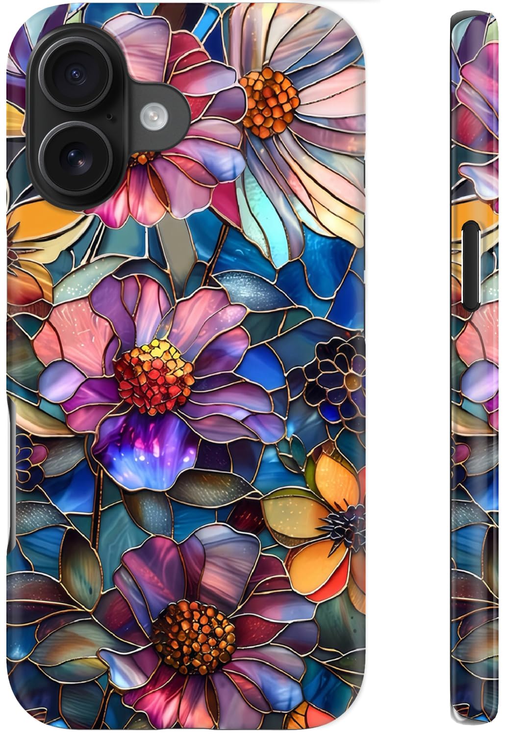 Photo 1 of STARVIP for iPhone 16 Case, Wireless Charging Compatible,Dual-Layer Protection with Stylish Wildflower Design, Soft Silicone + Hard Shell, Cute Chic Phone Cover for Women - Vibrant Defined Blossoms
