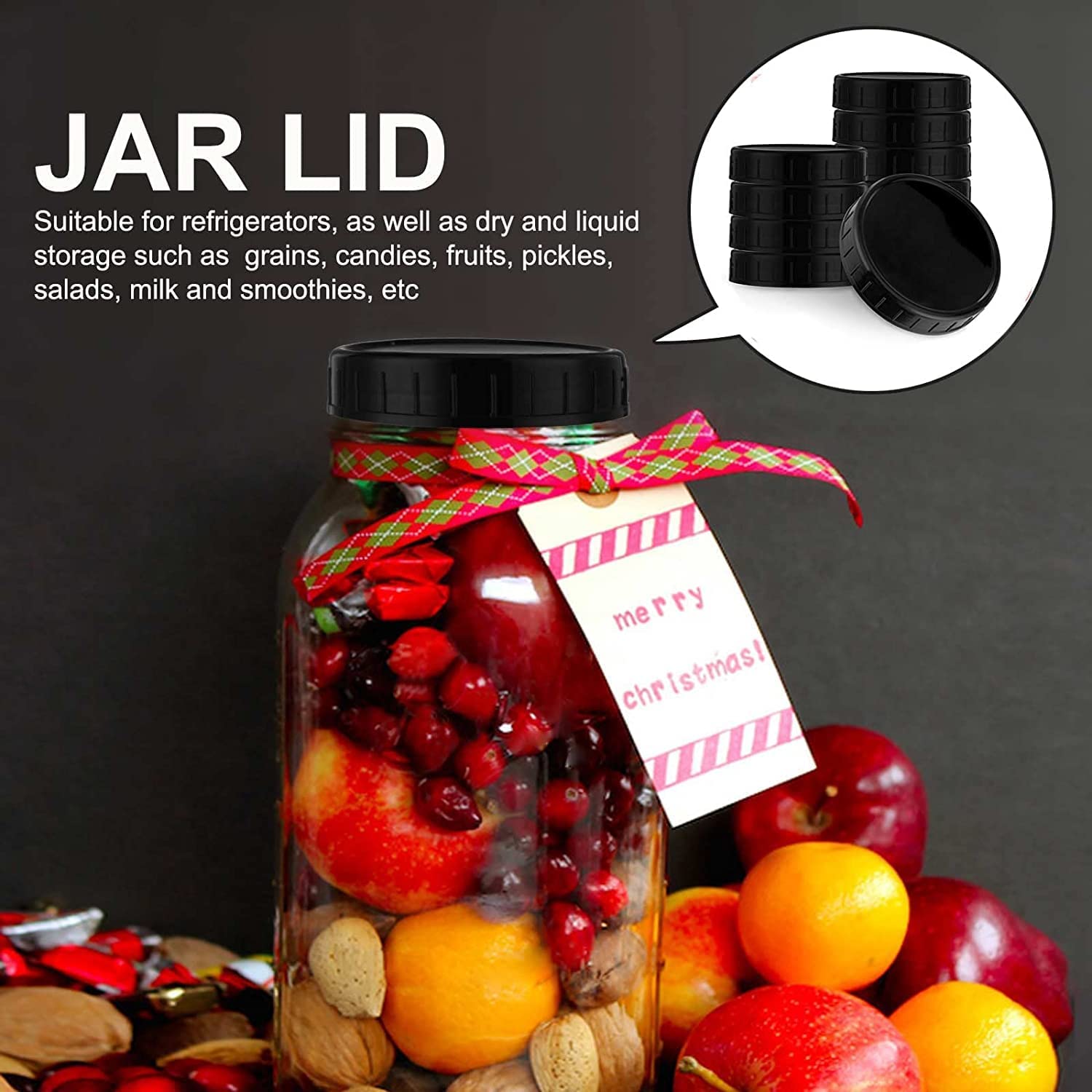 8 Pcs Plastic Mason Jar Lids with Leak-proof Silicone Ring,86mm Reusable Wide Mouth Canning Jar Lids,Plastic Storage Caps for Canning Jars (Yellow)