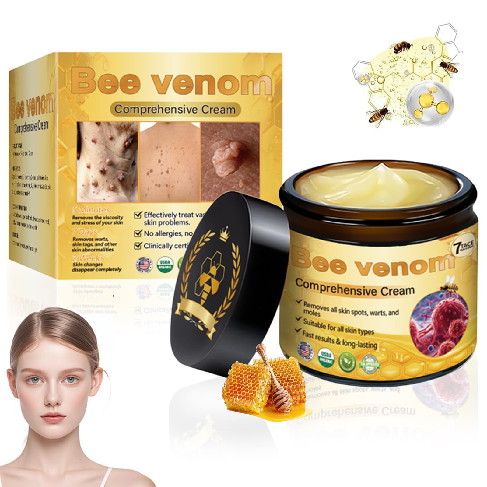Bee Venom Comprehensive Cream for Smooth Skin with Natural Plant Extracts