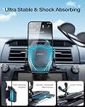 APPS2Car Sturdy CD Slot Phone Mount with One Hand Operation Design, Hands-Free Car Phone Holder Universally Compatible with All iPhone & Android Cell Phones, for Smartphone Mobile