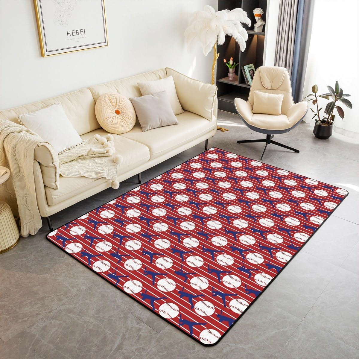 jejeloiu Basketball Living Room Rugs for Bedroom 3x5 Kids Gaming Sports Decor Carpet for Boys Girls Teens Ball Games Area Rug Soft Gift for Basketball Lover Gold and Black Room Decor