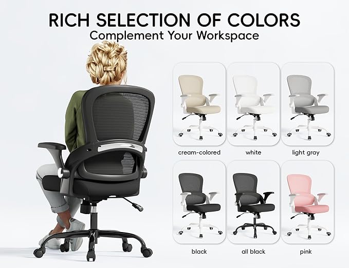 Silla de Oficina Ergonómica Sin Apoyabrazos Color Negro miniatura 9