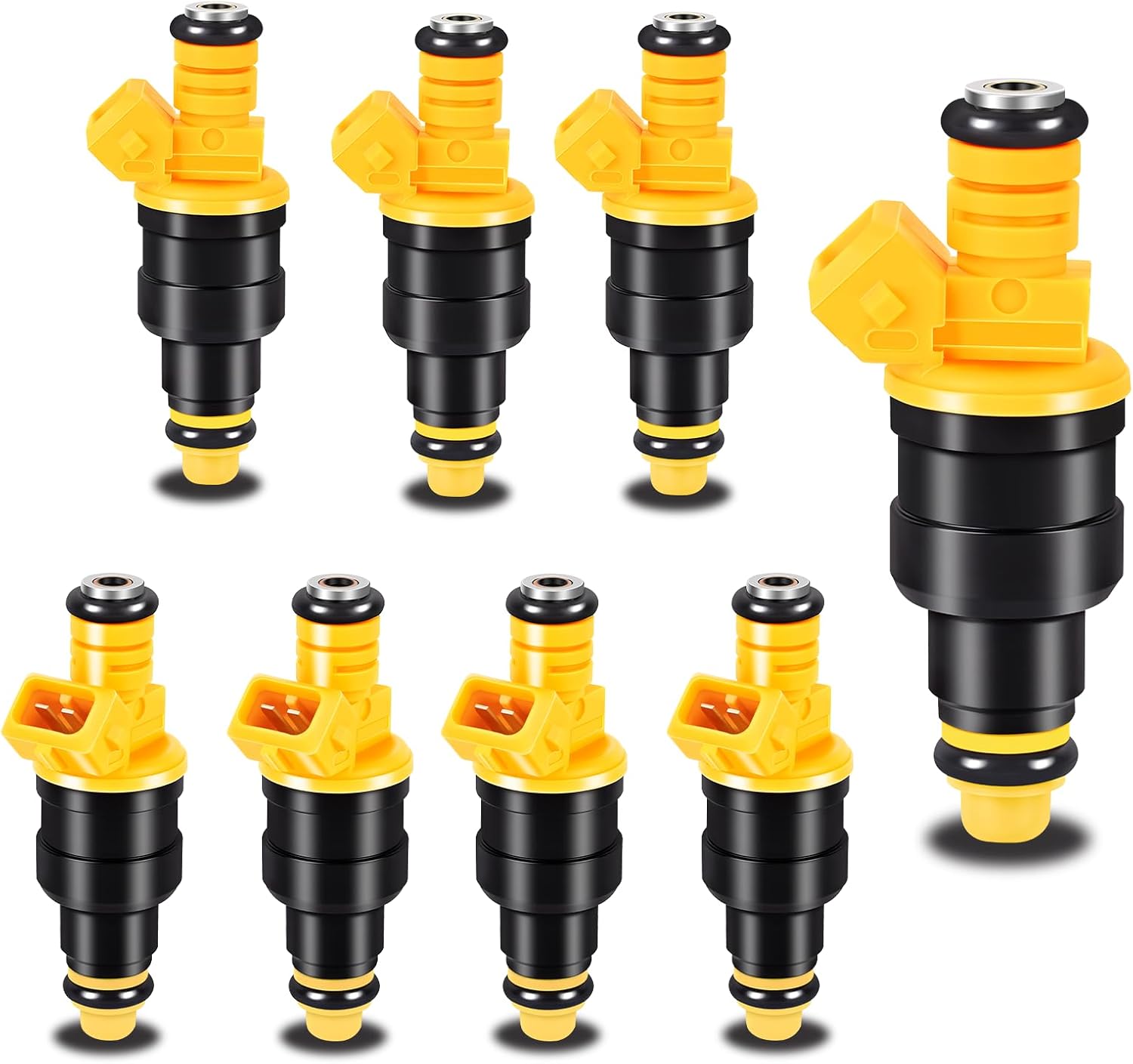 Upgraded Fuel Injectors V8 Compatible with Ford E-150 2003 4.6L/5.4L V8,for E-350 Super Duty 1999-2003,for Excursion 2000-2004，for Lincoln Navigator 1998-1999 8 Pack Orange 0280150943