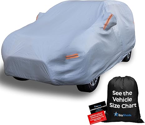 EzyShade 10-Layer SUV Car Cover Waterproof All Weather. See Vehicle Size-Chart for Accurate Fit. Outdoor Full Exterior Covers for Automobiles Heavy Duty Tarp Jeep Rav4 CRV. Size S2 (See SizeChart) EzyShade 10-Layer SUV Car Cover Waterproof All Weather. See Vehicle Size-Chart for Accurate Fit. Outdoor Full Exterior Covers for Automobiles Heavy Duty Tarp Jeep Rav4 CRV. Size S2 (See SizeChart)