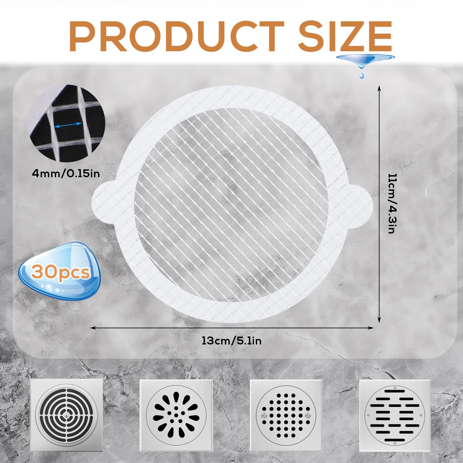 Disposable Hair Catchers for Shower Mesh Shower Drain Covers-Floor Sink Strainer Disposable Hair Catchers for Shower Mesh Shower Drain Covers-Floor Sink Strainer
