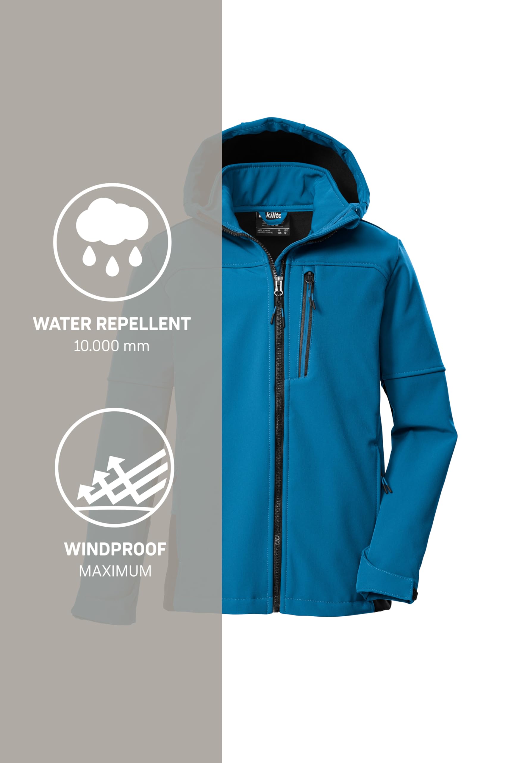 Killtec Jungen Kow 226 Bys Sftshll Jckt Softshelljacke mit Kapuze (1er Pack)