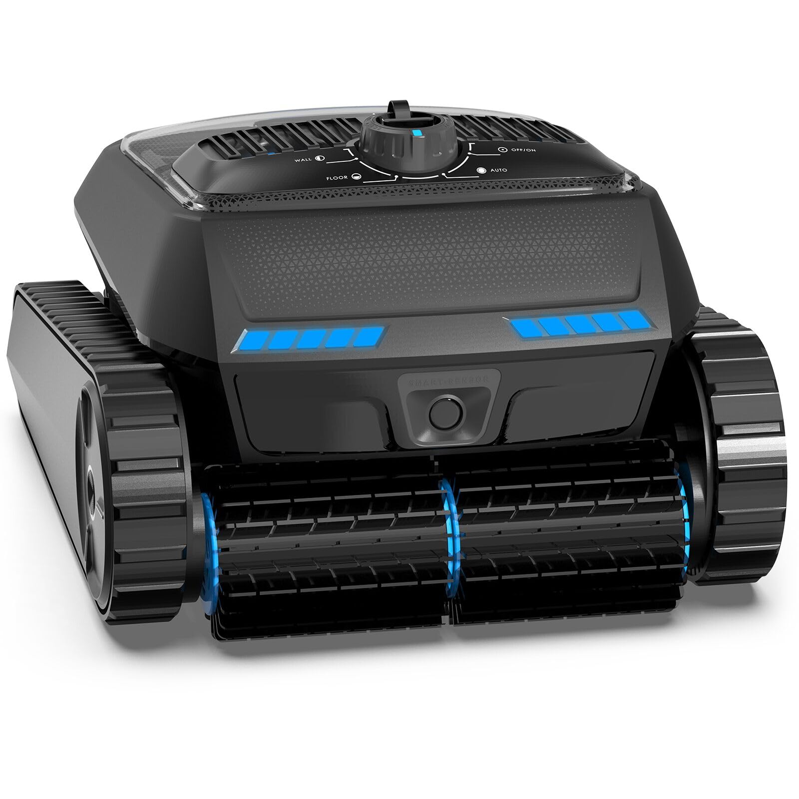 BOTLUXE Kabelloser Poolroboter Akku, Smart Navi, Selbsteinparken bis 300㎡ | Oberflächenmodul, App+Bluetooth-Fernbedienung, OTA, Wassertemp; 10400mAh Akku, 2,5h Laufzeit, 90° Klettern, IP68 wasserdicht