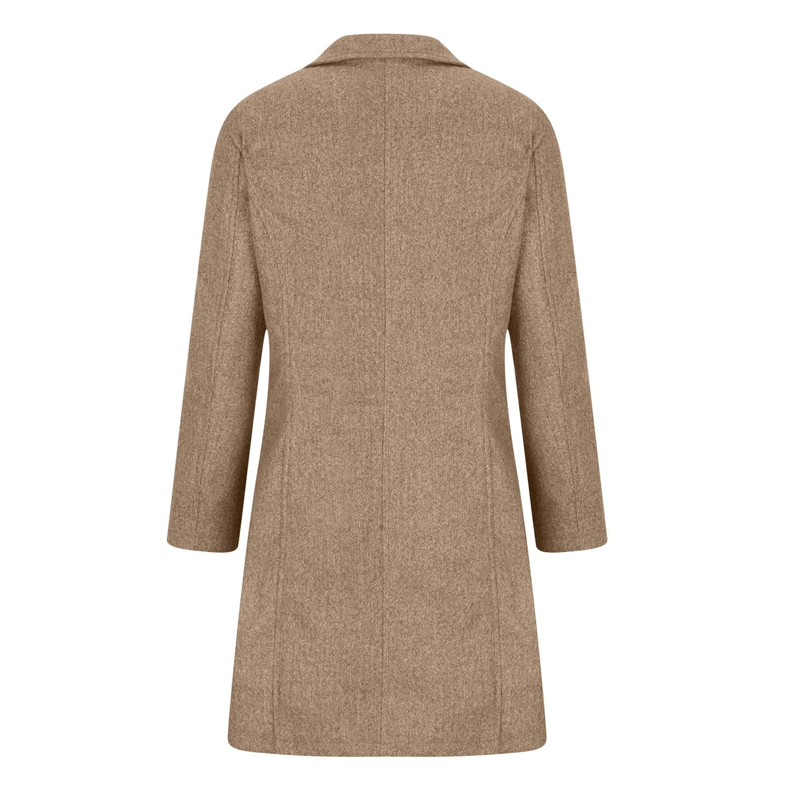 Cappotto Donna Invernale Elegante Lungo Cappotti Autunno Caldo Giacca Casual di Moda Giubbotto da Collo Trench Coat con Bottoni Cardigan con Risvolto Classico retrò di Tendenza Cardigan Giubbotto