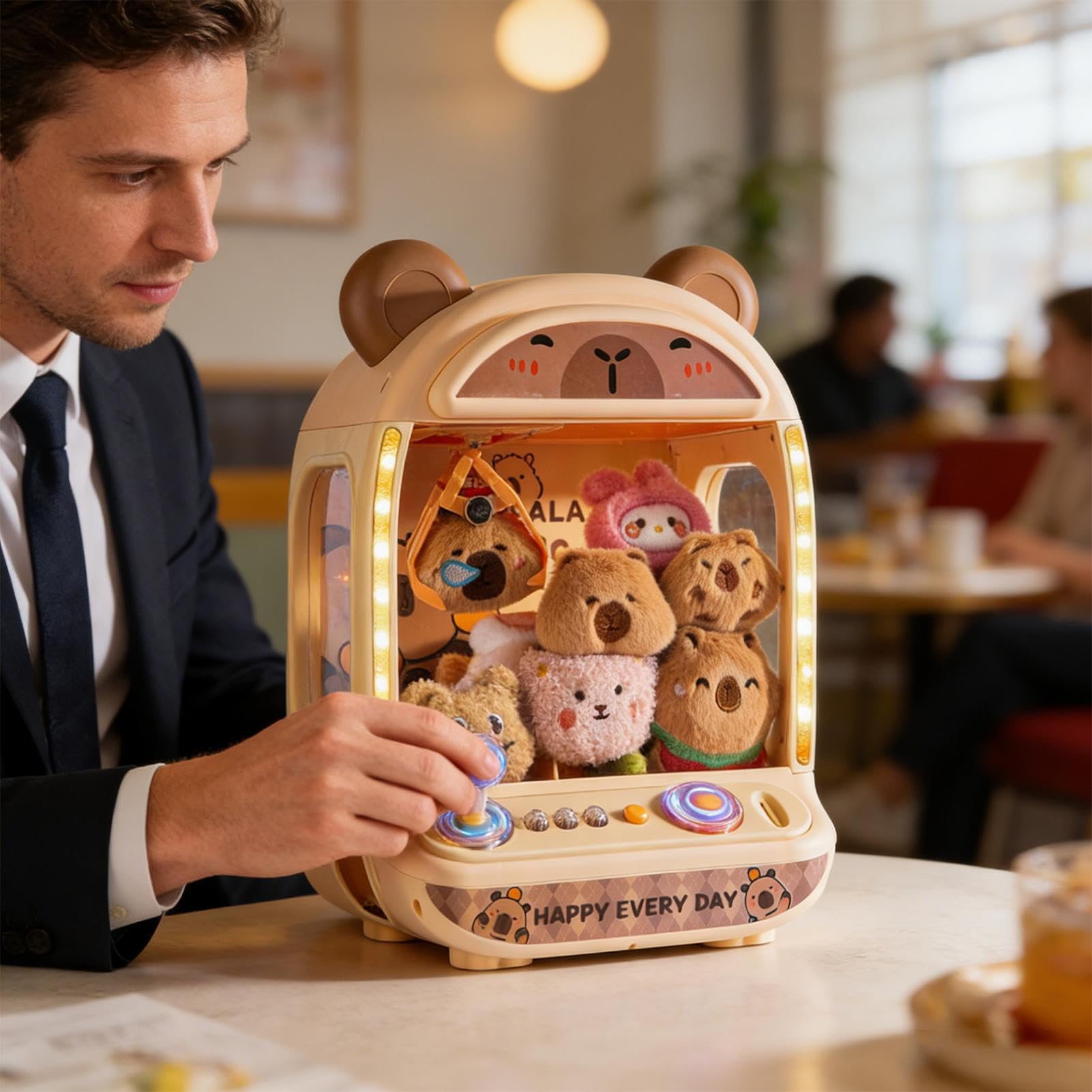 Macchina Per Artigli Per Bambini - Macchina Per Afferrare Bambini, Gioco Di Artigli A Forma Di Capibara, Giocattolo Distributore Con Moneta, Completamente Caricato Con Giocattoli Di Peluche, Giocattol