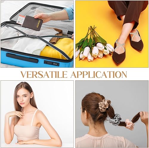 Miniatura 7 de Shappy Banda elástica para coser de punto de 1/2 pulgada x 11 yardas (beige)