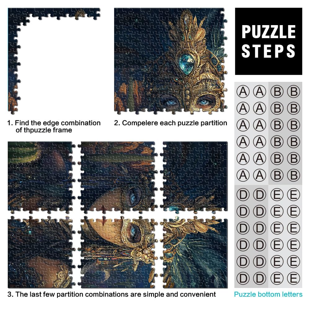 Bella strega Puzzle da 2000 pezzi per adulti Aiuta il cervello ad allenare i giocattoli che creano dipendenza per coltivare la pazienza Regalo di opere d'arte 70x100cm
