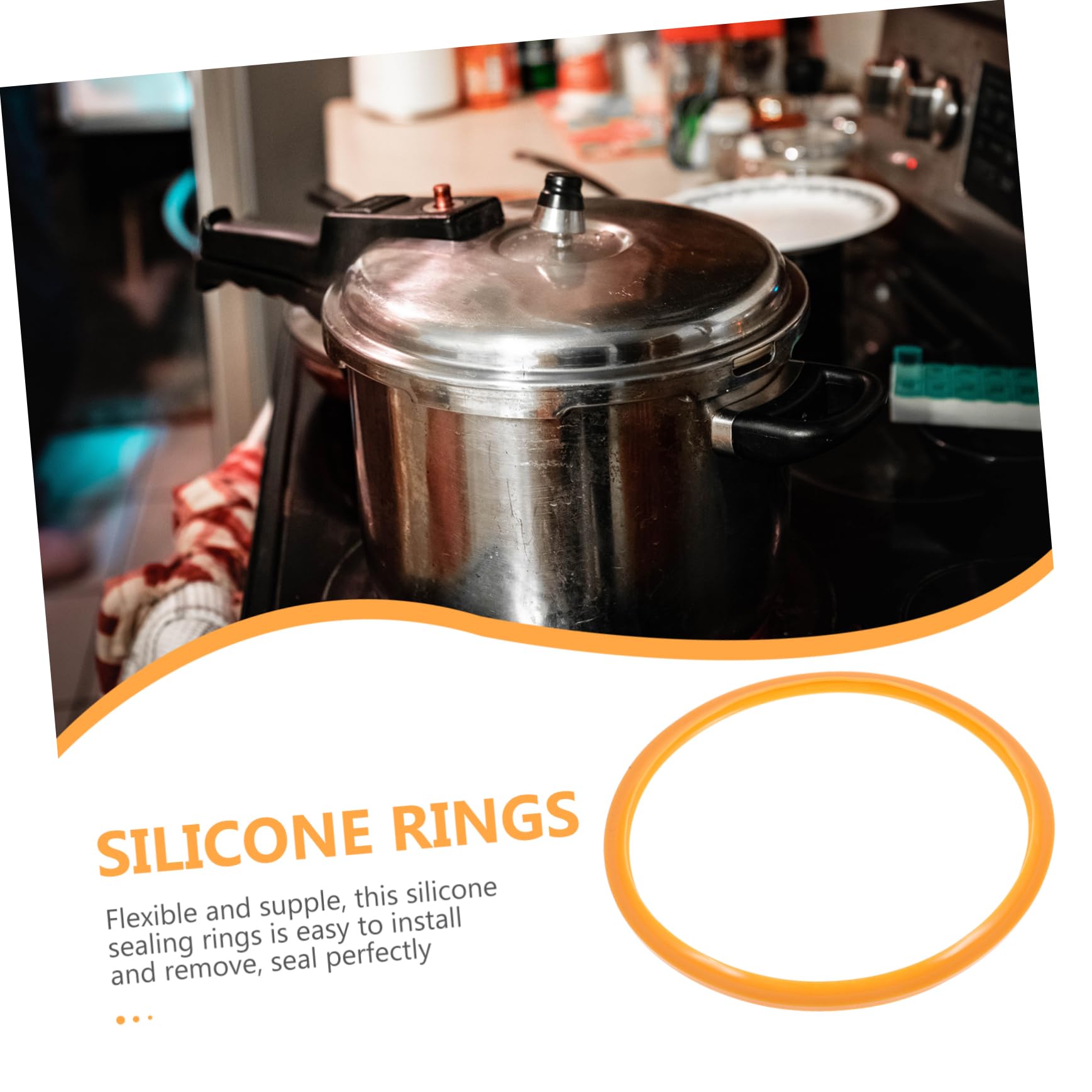 Luxshiny Revestimiento de Silicona para Olla Presión de Resistente Altas Compatible con Ollas de Suministro de Cocina Duradero