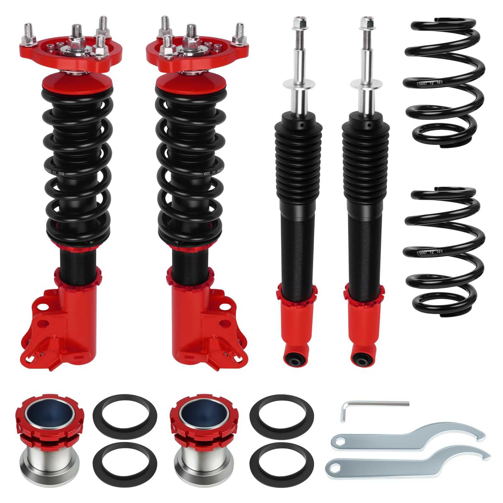Photo 1 of QBselecar Adjustable Coilovers Compatible with Honda Civic Acura CSX 2006-2011 Absorber Struts Suspension Lowering Kit Red