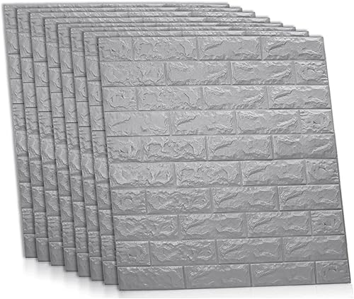 ALUFT 20 calcomanías de pared de ladrillo de azulejos 3D autoadhesivas impermeables paneles de pared de espuma de polietileno decoración de pared