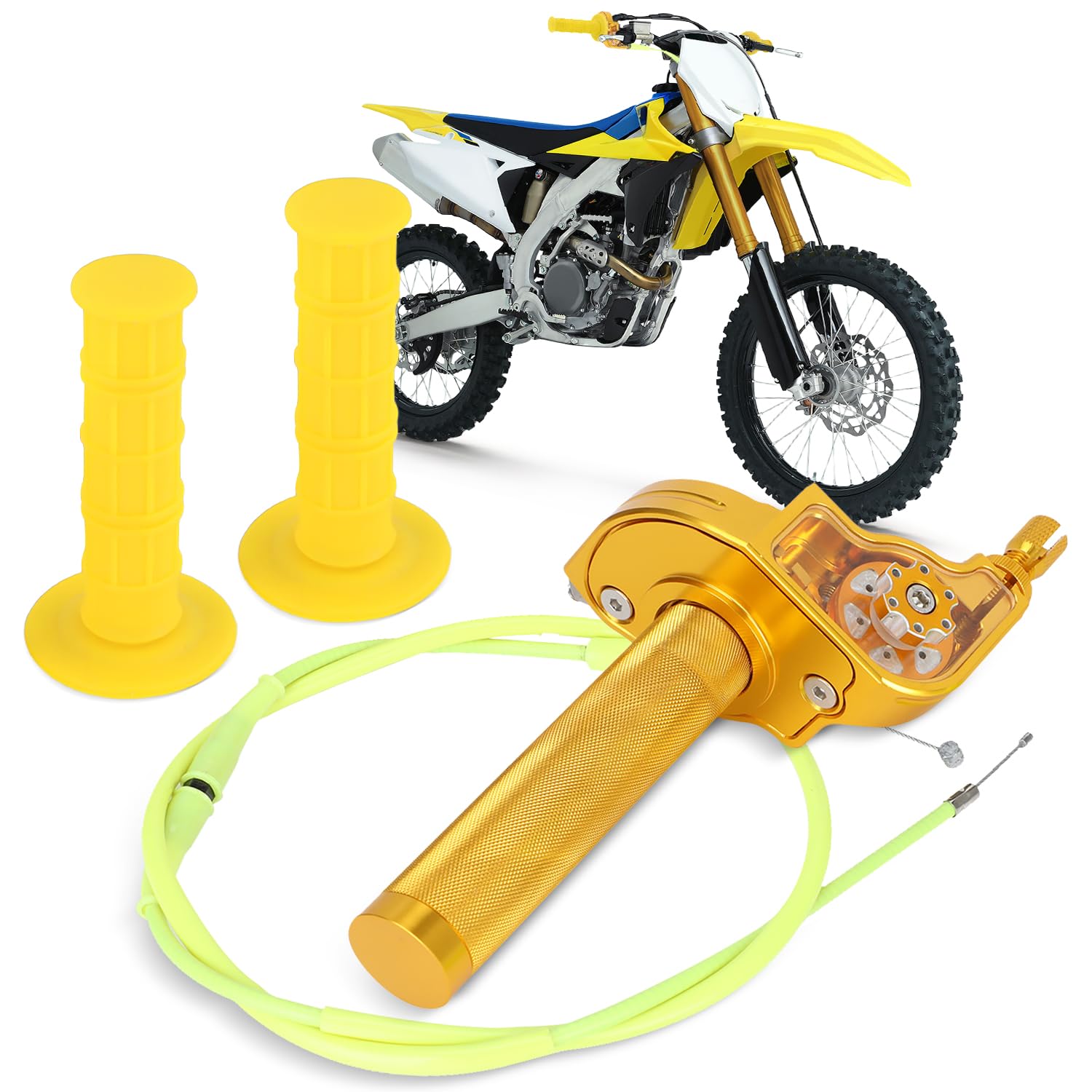 AnXin Manopola acceleratore per moto da 22 mm, ricambio rapido con tubo cavo per CRF50 KLX TTR 110 125 150 200 250CC Dirt Pit Bike Moto