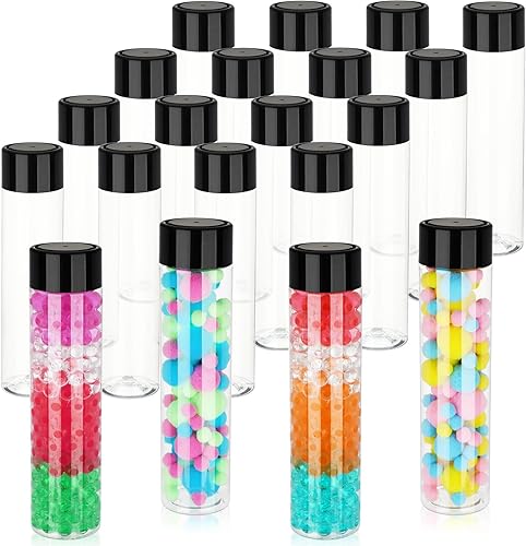 Hoolerry 16 botellas sensoriales vacías de 12 onzas, botellas de agua de jugo reutilizables de plástico con tapas, recipientes de bebidas