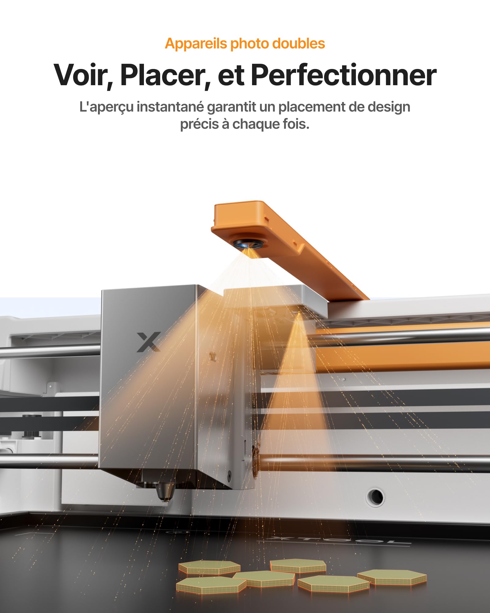 xTool M2 10W Kit de Luxe, Graveur Laser avec Jet d'encre CMJN et RA3 Lite, Double Caméra, Fermé Classe 1, Machine de Découpe Laser pour Stickers DIY sur Bois, Acrylique, Papier, Cuir, Feutre, Tissu