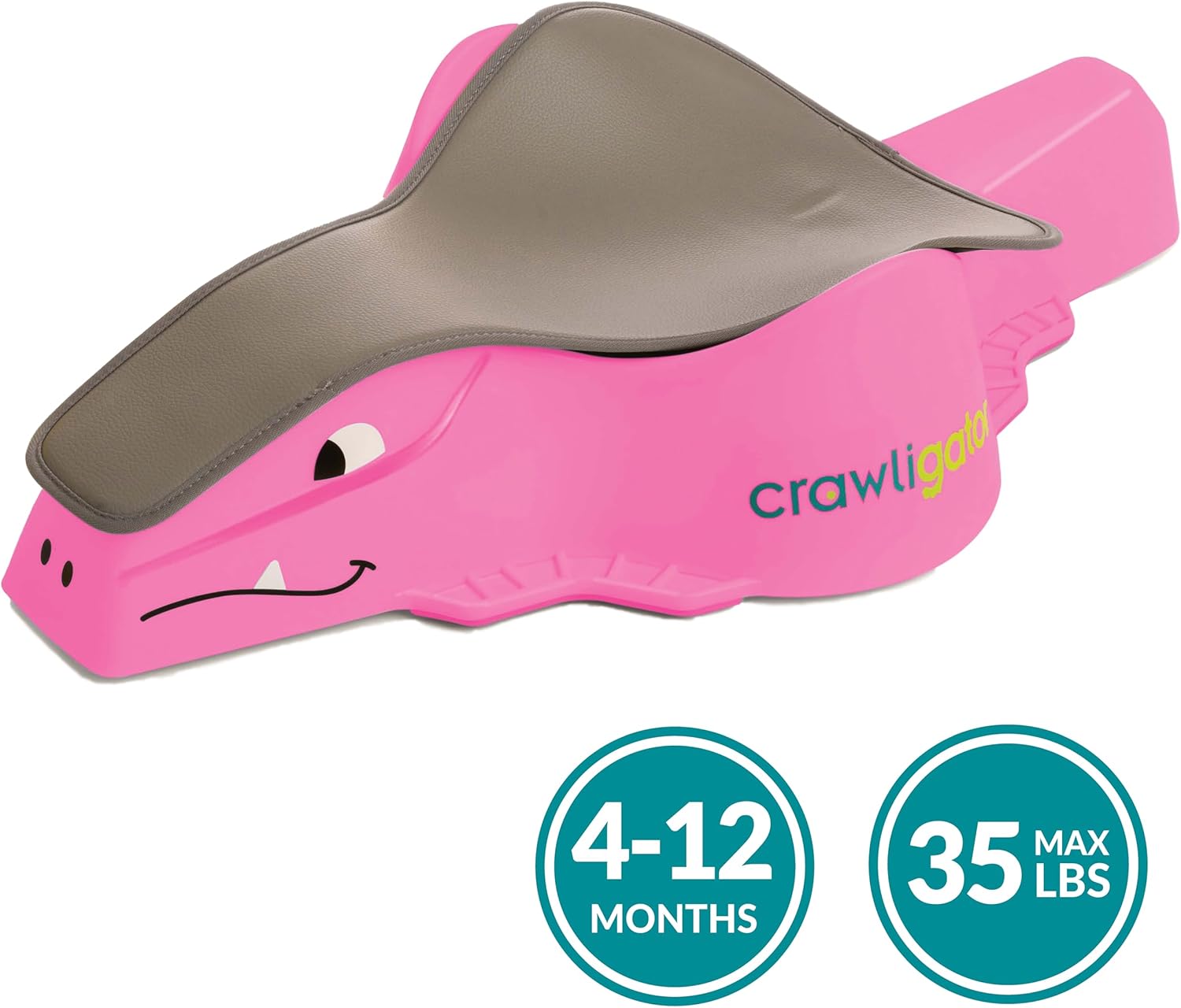CRAWLIGATOR Tummy Time Mobility Toy for Infants 4-12 Months (Pink)