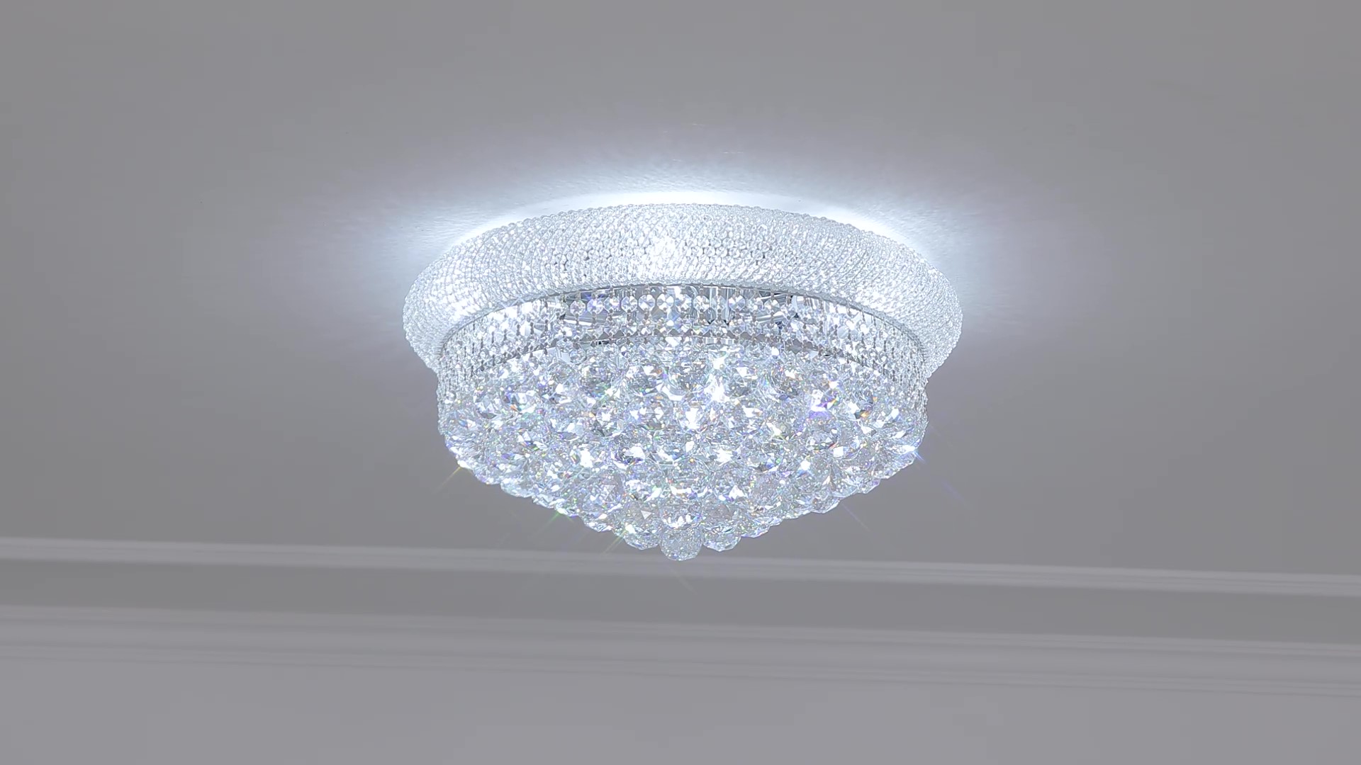 ルミエール コグスワーズ Homeooze 9 - Light Flush Mount Crystal Chandelier for Living