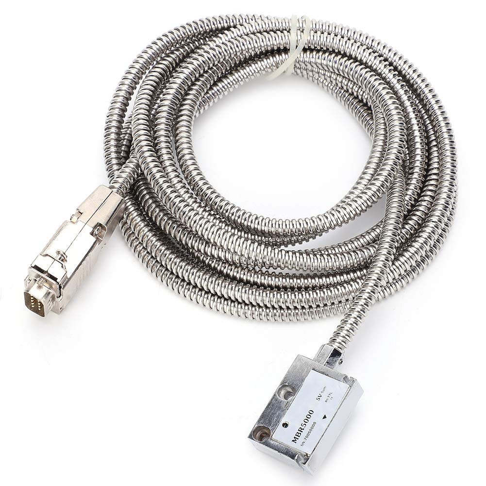 Cocoarm Głowica Odczytująca Magnetycznego Enkodera Liniowego, Enkoder Liniowy ze Stopu Aluminium Rozdzielczość 5 μM DC5V IP67 Kabel do Frezarki Szlifierka do Cięcia Kamienia