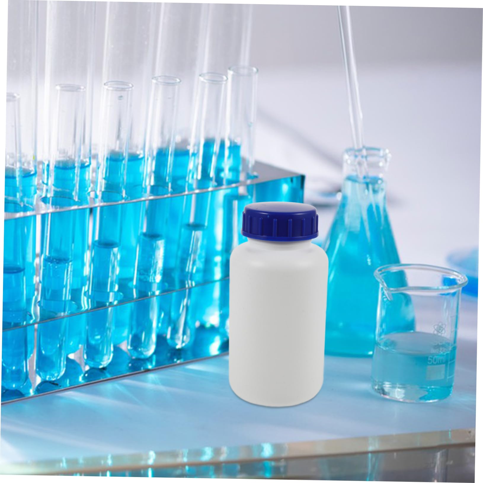 Mobestech 12stücke Laborprobenflaschen Chemikalienbehälter Aus Dickem Mit Sicherem Deckel Für Labore Und Industrielle Anwendungen Auslaufsicher Und Langlebig