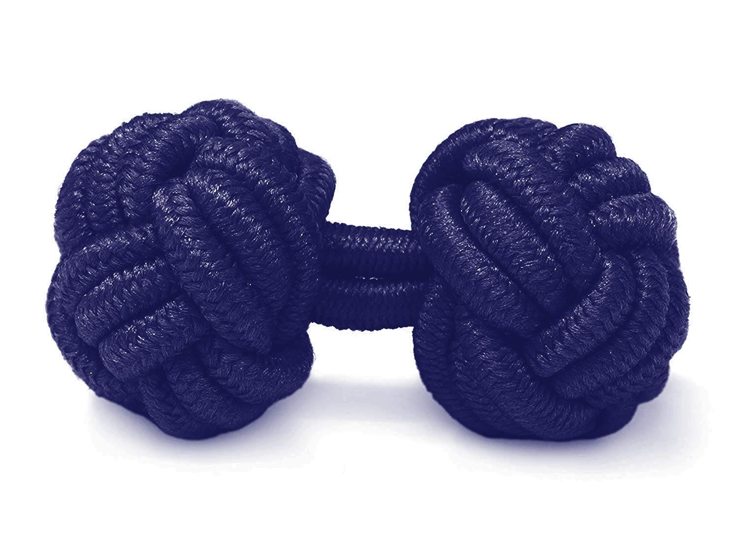 GENTS CLOBBERMens Round Silk Blend Fabric Knot Cufflinks