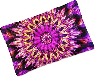 Creative-Design-Print Warm Dog Bed Mat, Dog Crate Pad for Medium Dogs, Machine Washable Portable and Soft Pet Bed Mat, Anti-Slip 36 x 24 inch