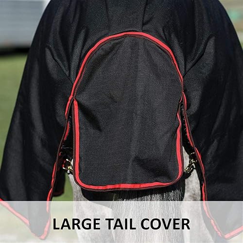 Miniatura 6 de Blizzard - Hoja de participación de caballo  Cuello alto  Talla 78  Negro  Exterior de poliéster de 1200 denier  Cuello Euro Fit  Surcingle cruzado