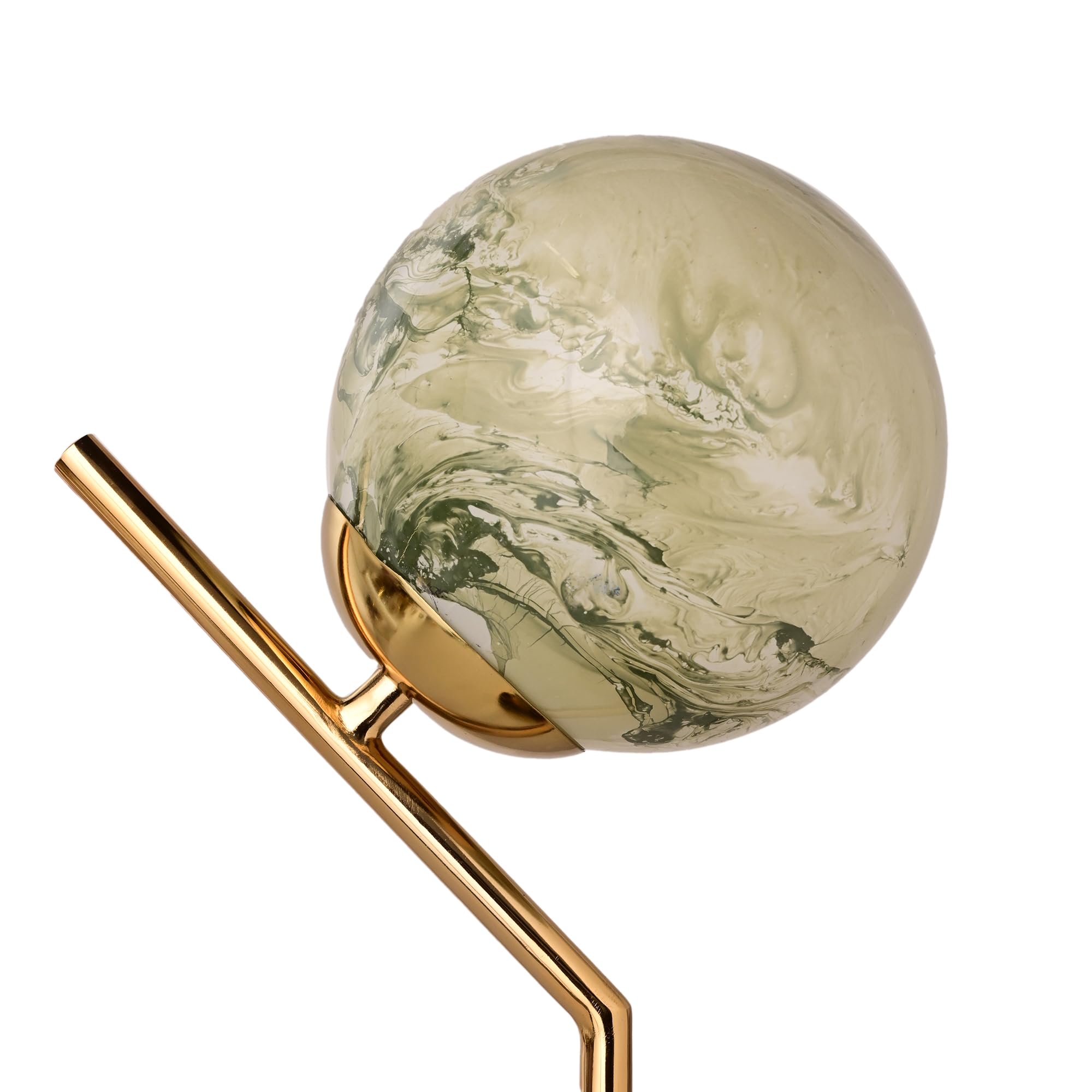 Sizzling Lights Ocean Print Glass Table Lamp | Gold Finish Decorative Table Light | Modern Lamp for Home Office Bedroom Living Room Dining Room Use | Stylish Desk Lamp | Without Bulb 2