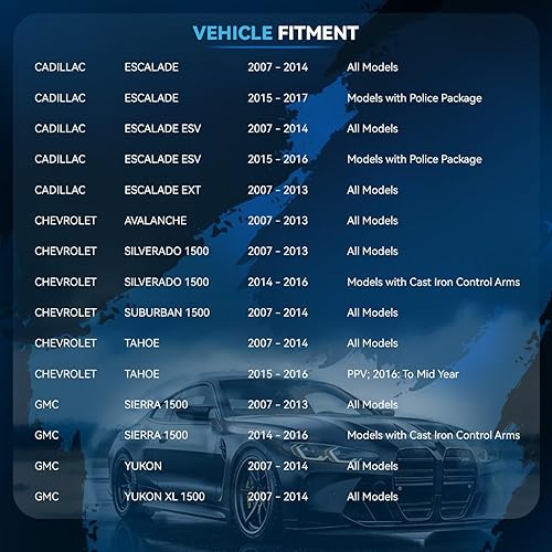 Miniatura 3 de Detroit Axle - Brazos de control superiores delanteros para Chevy GMC Silverado 1500 Sierra Suburban Yukon XL 1500 Avalanche Tahoe Cadillac Escalade
