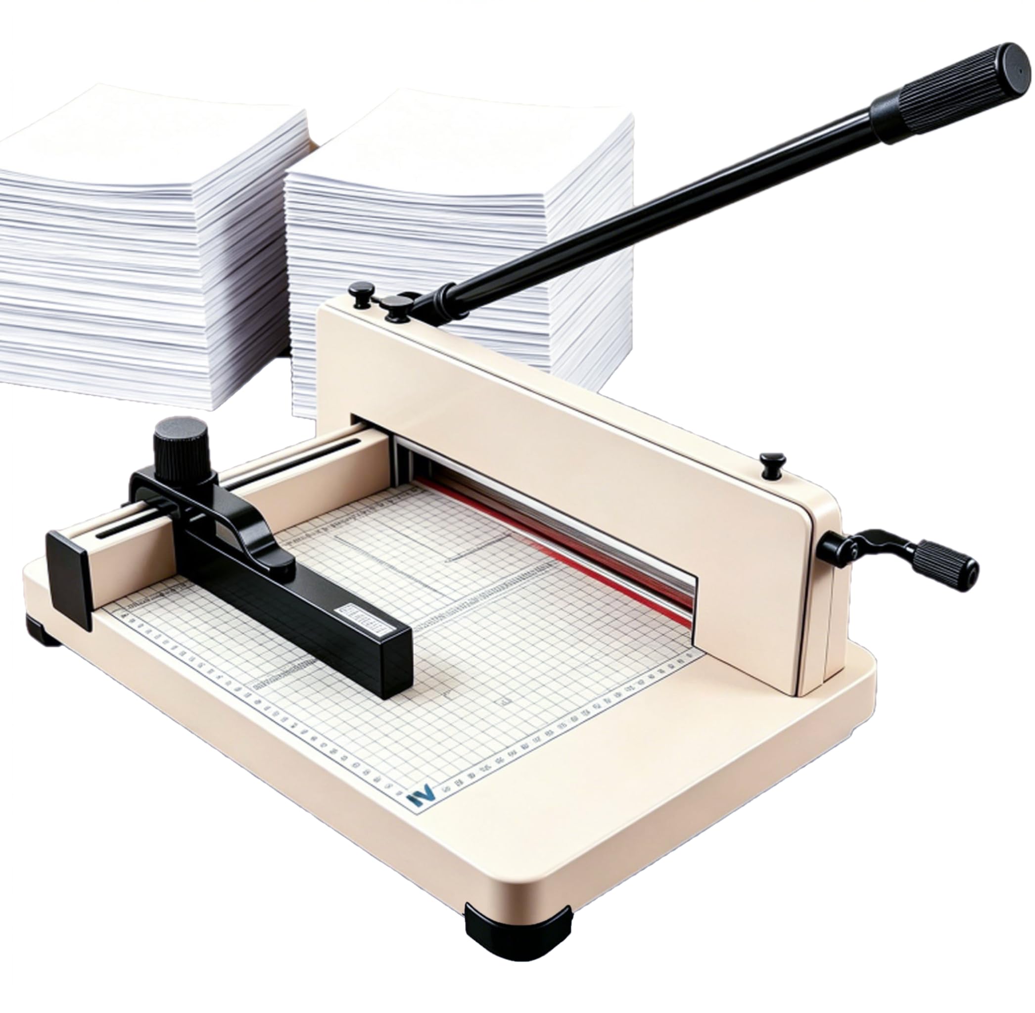 Inch Guillotine Paper Cutter, A4 Professional Industrial Heavy Duty Paper Cutter with Metal Base, 400 Sheet Capacity, Scrapbooking Metal Base Trimmer Machine for Office, Photocopy, Printing Shop