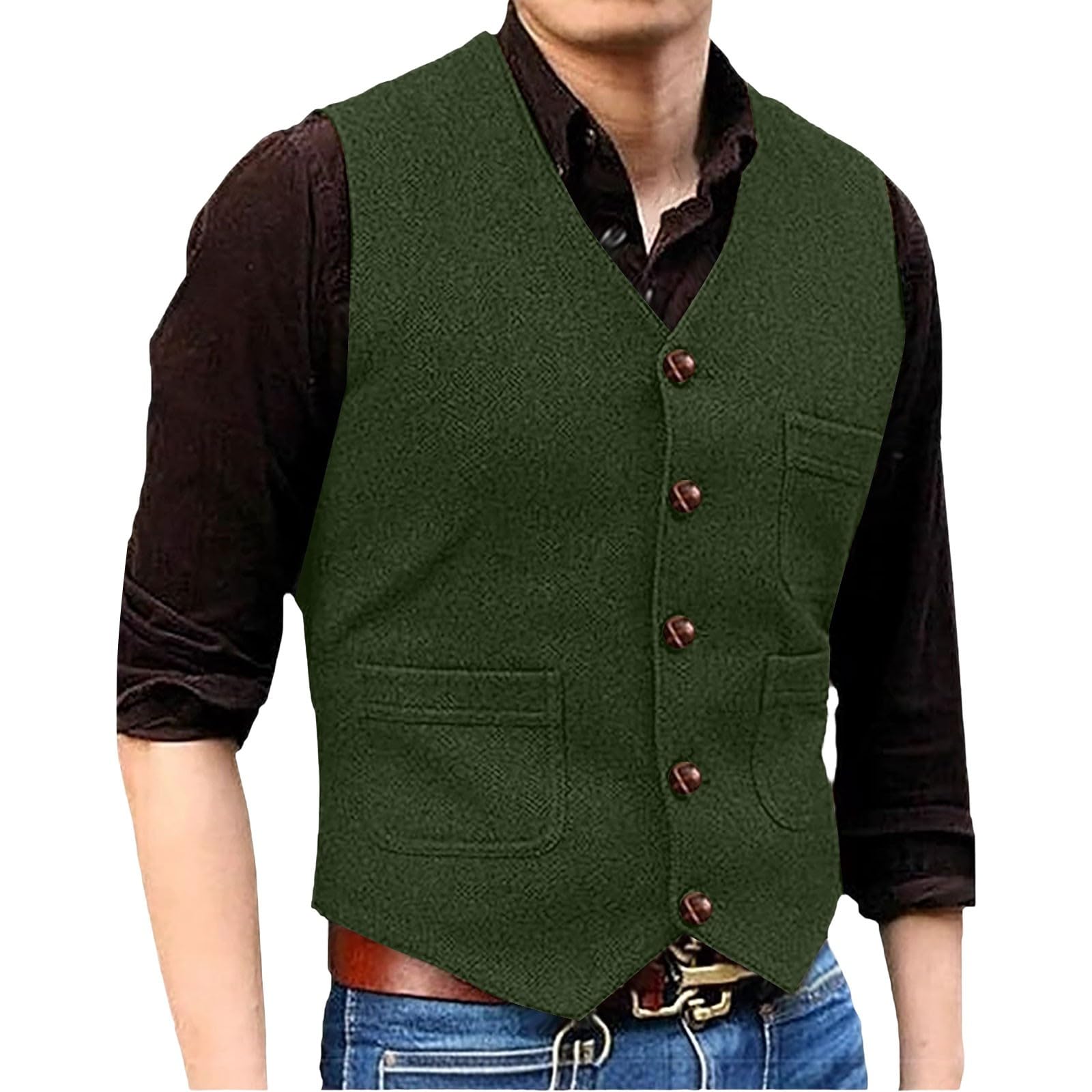 Generisch Gilet in pile da uomo, senza maniche, estivo | Gilet in softshell, sportivo, basico, in pelle, impermeabile, in lino, taglie grandi