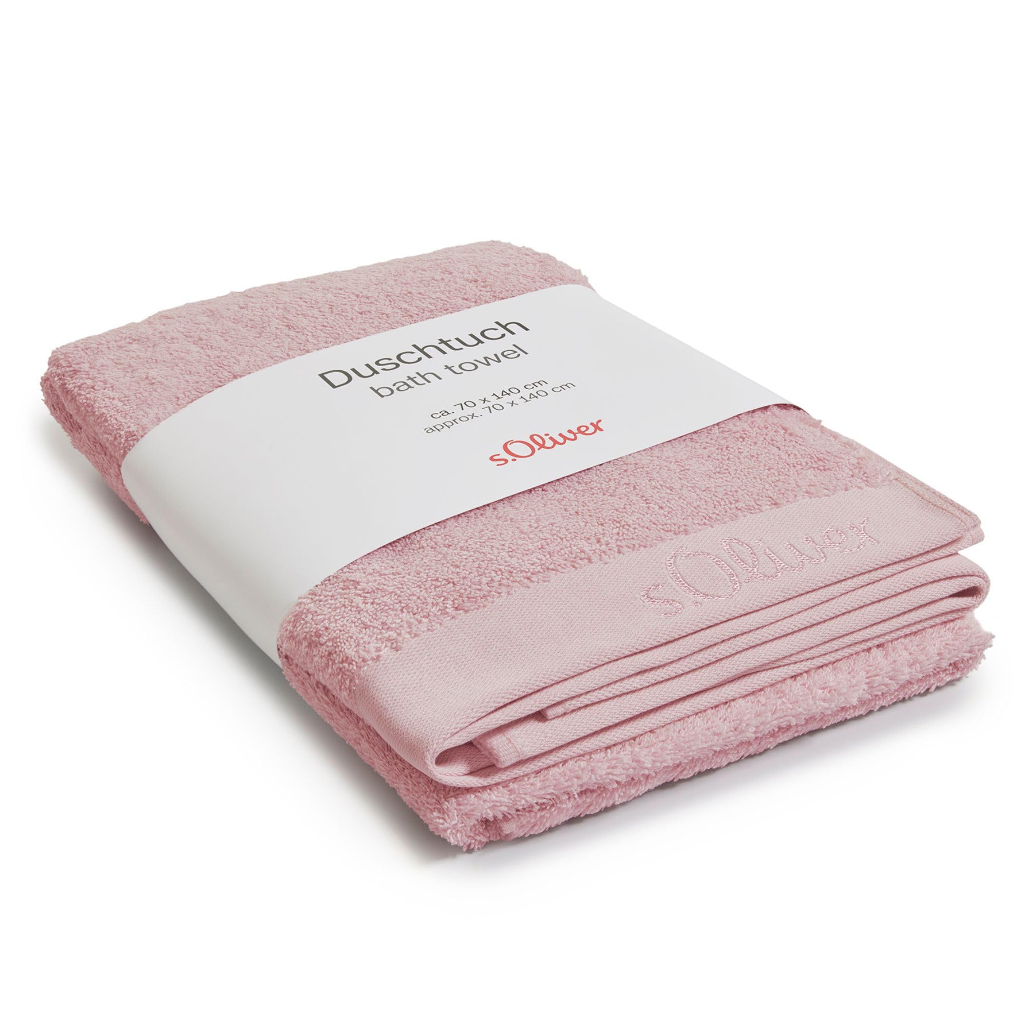 s.Oliver Bath Towel, 70 x 140 cm - 100% Cotton, 600 g/m², soft & absorbent, Pink Bath Towel