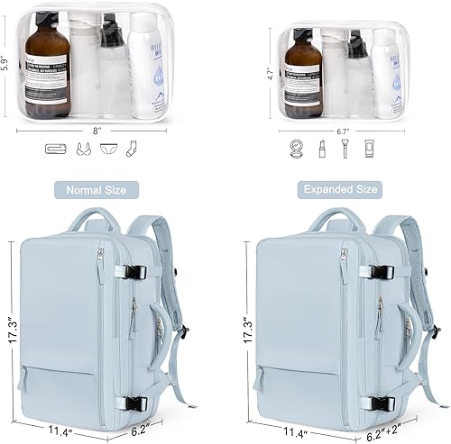 Miniatura 4 de Hanples Mochila de viaje, mochila para laptop, mochila de mano para escuela y senderismo, Azulclaro, Mochilas de viaje