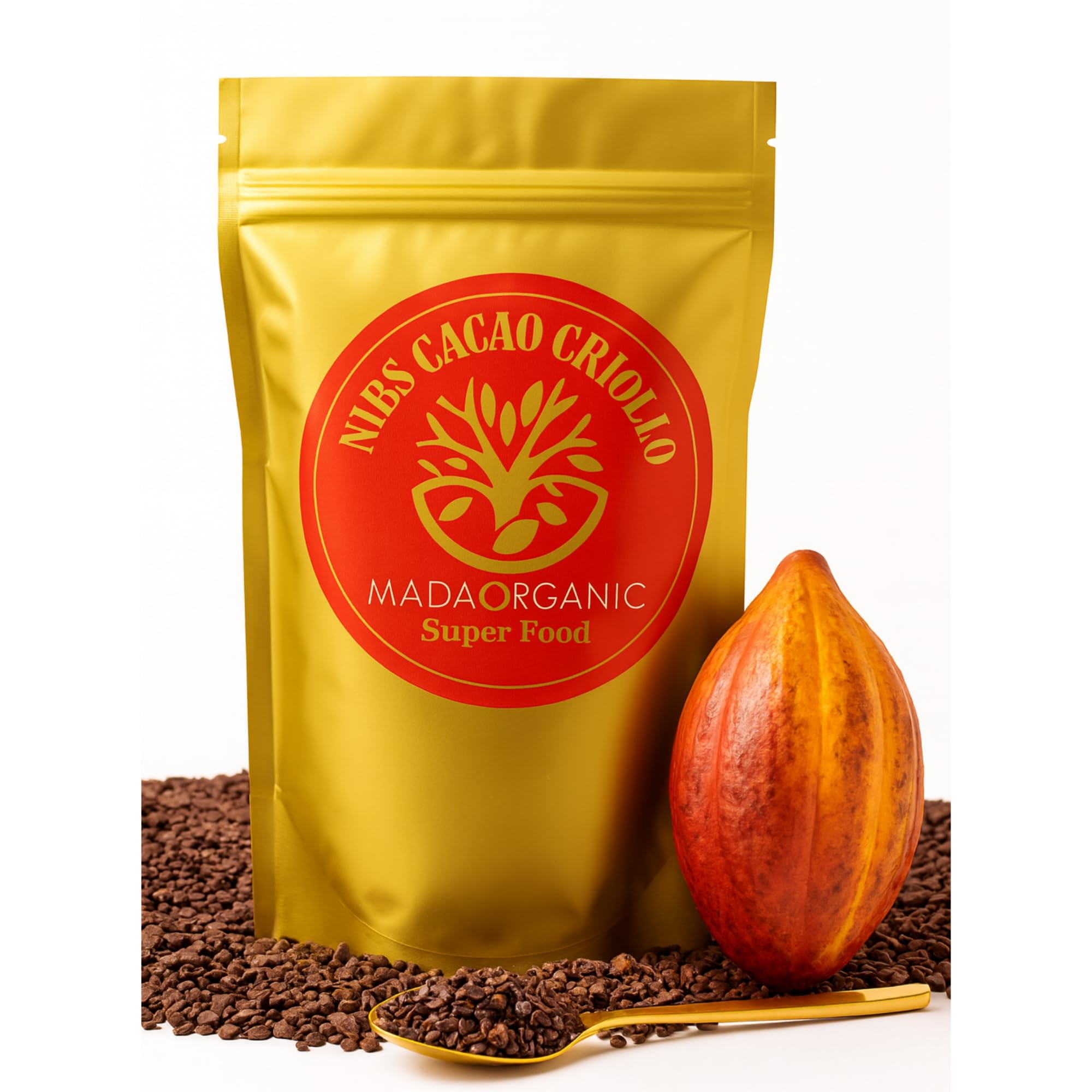 1 Kg - Raw Cacao Nibs Criollo – Grué de Cacao 100% Pur - Riche en Fer & Magnésium – Superfood de Madagascar – Direct de notre Coopérative Solidaire