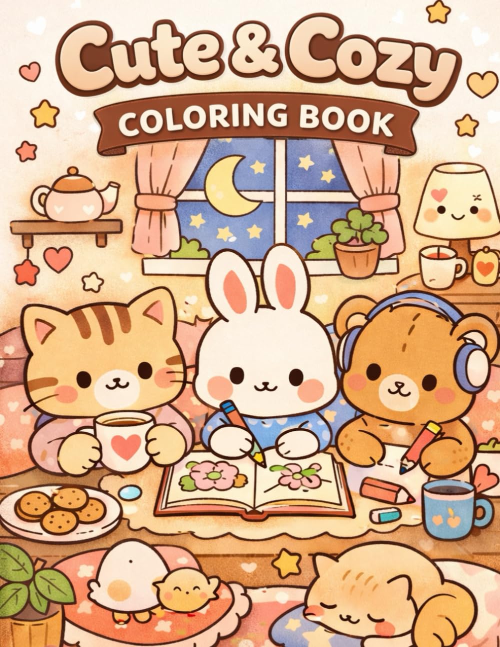 Cute & Cozy Coloring Book