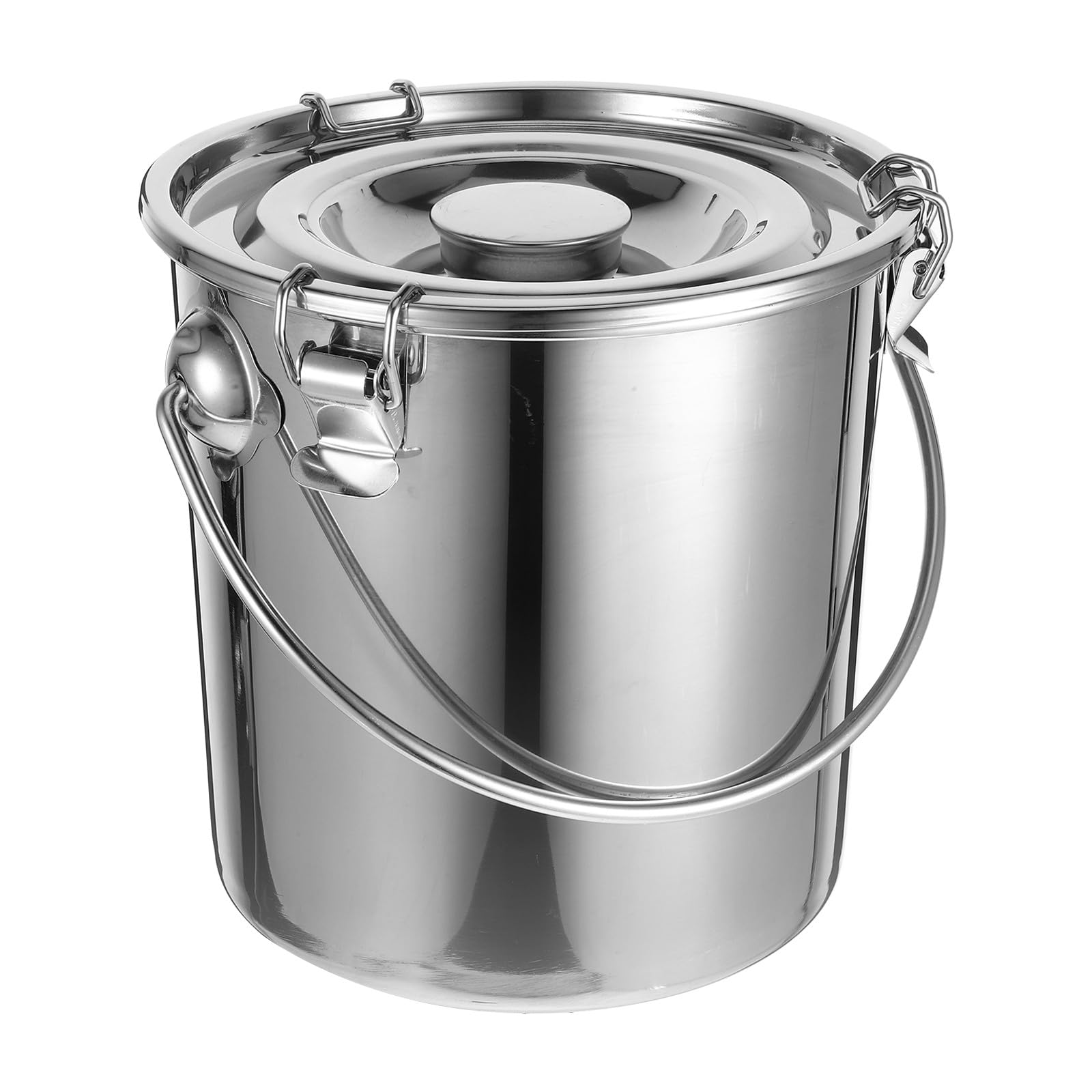Edelstahl Ölbehälter mit Deckel, 6l, Auslaufsicherer Transporteimer