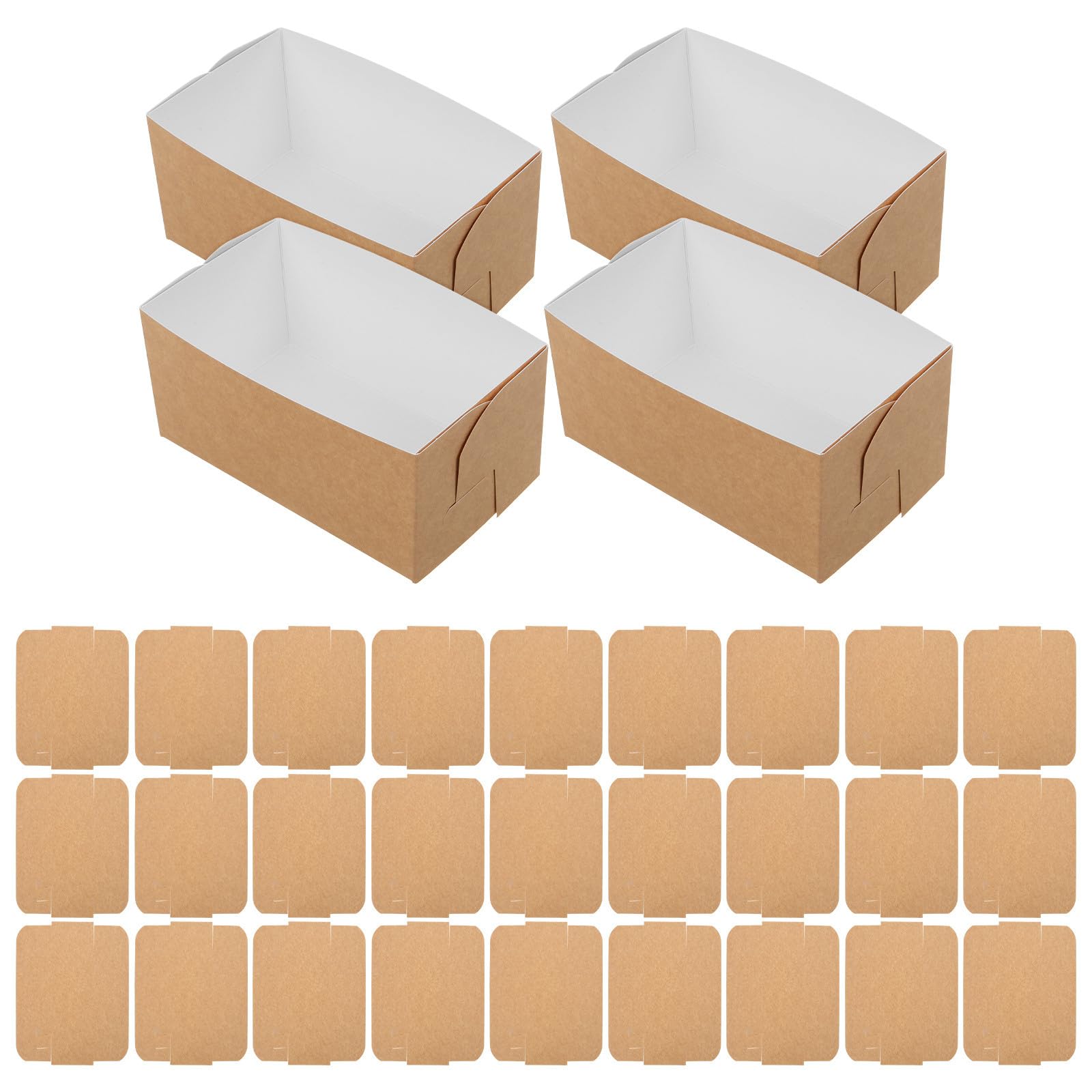 Sosoport Scatole per Imballaggio Panini da Negozio in Carta Antigrasso, Confezione da 50 Pezzi, Formato Compatto per Toast e Dessert, Contenitori Alimenti da Asporto per Colazione e Picnic