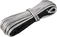 Vista 20 de Kit de cuerda de cabrestante sintética de 3/16 pulgadas, 3/16 pulgadas x 50 pies, 8500 libras de fuerza ATV línea de cuerda con gancho de acero