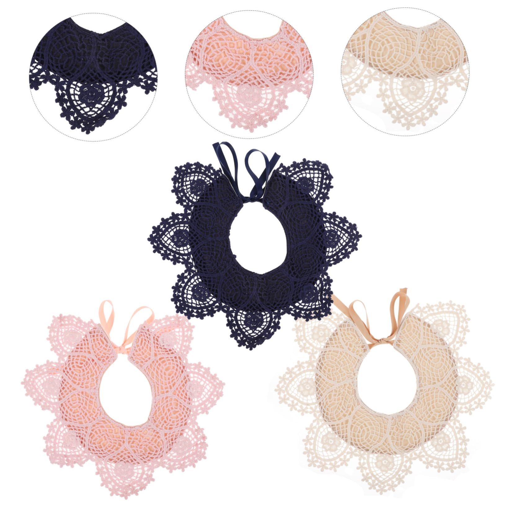 Babero Bandana para Saliva de Algodón, 3 Piezas para Niña