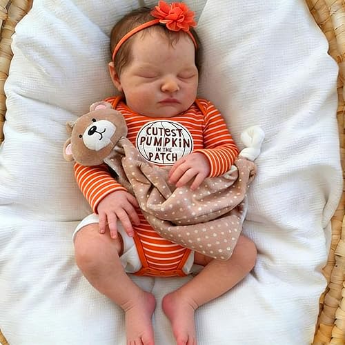 Vista 13 de Anano Muñecas Reborn de Bebé de Silicona de Cuerpo Completo - Muñeca de Bebé Realista de 20 pulgadas, Muñeca de Bebé de Silicona Completa para Niña