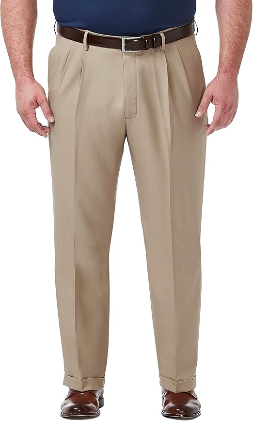 Haggar Men's Premium Comfort Classic Fit Pleat Front Pant Reg. and Big & Tall Sizes