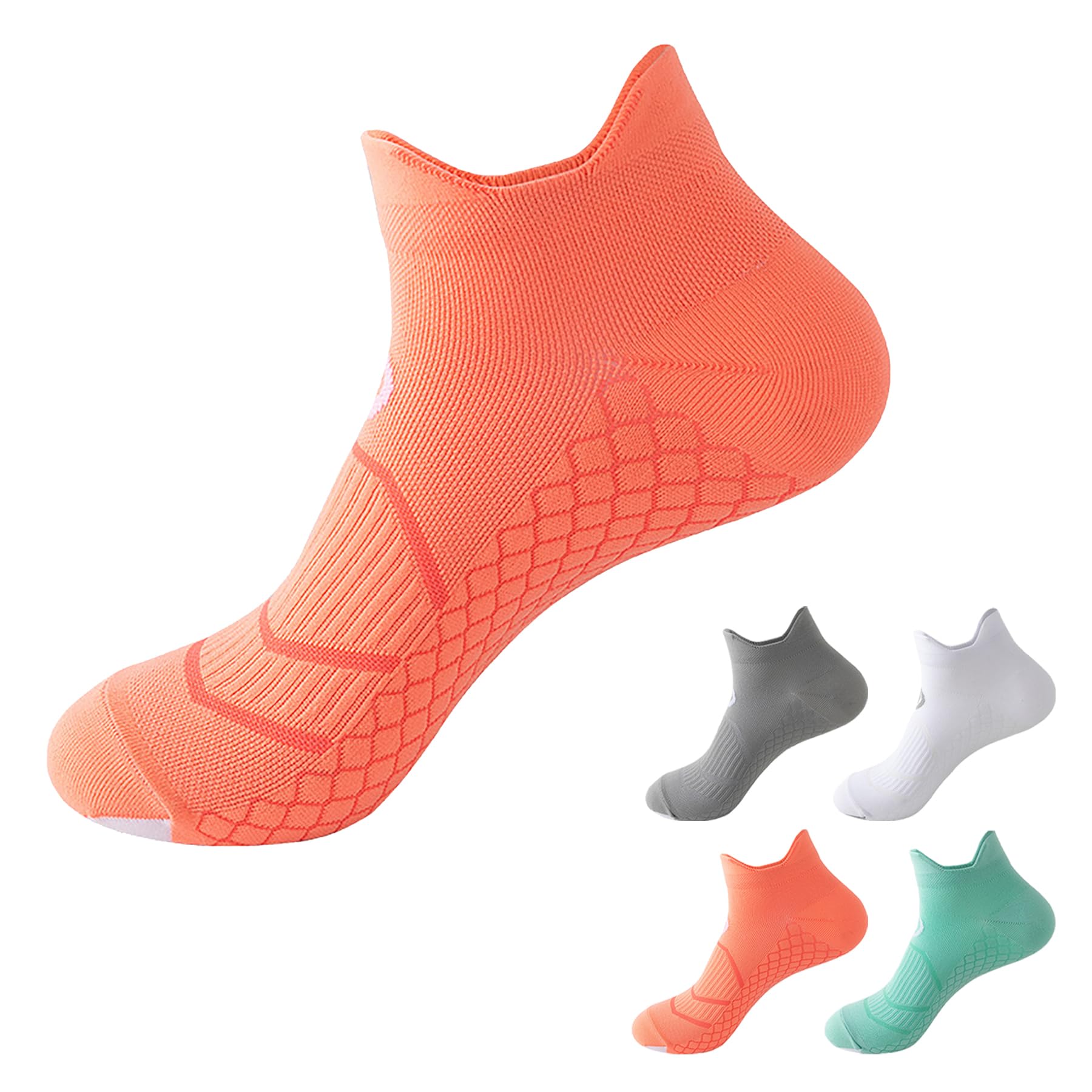 Zestaw cienkich asymetrycznych krótkich skarpet sportowych do biegania | Amortyzacja antypoślizgowa i oddychająca tkanina | Unisex | Jeden rozmiar 35-42 EU