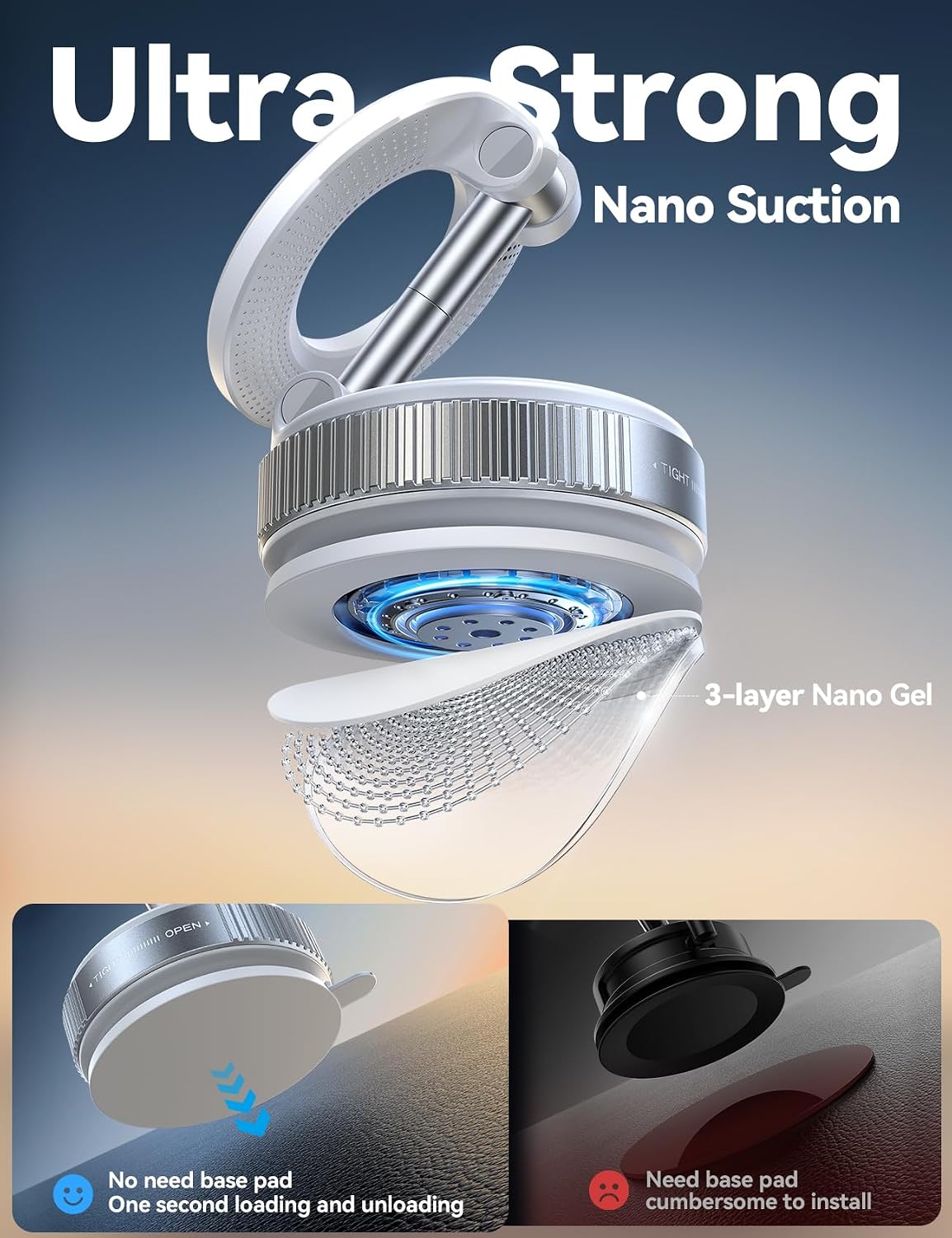 JOYROOM Vacuum Magnetic Car Phone Holder, Strongest Suction Cup 360° Adjustable Magsafe Car Phone Mount, Foldable Cell Phone Holders for Your Car for iPhone 16 Pro Max 15 14 13 12 Plus/Android image 3