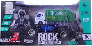 Rock Climbing Truck 6 Wheels Rc Off-Road Garbage Truck For 6 Years And Above - Green White