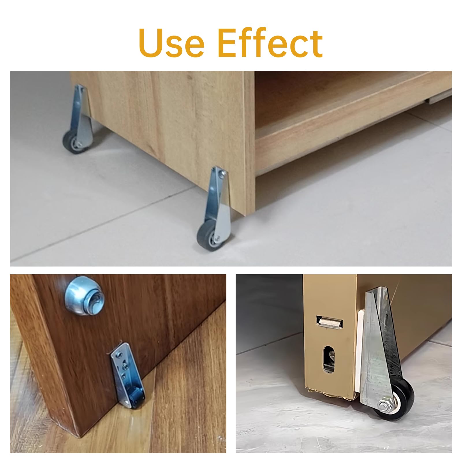 2 PCS Gate Caster Replacement,Wooden Door Drooping Support Wheel Sinking Door Bottom Pulley Directional Wheel,Non-Slip Swivel Heavy Duty Caster for Coffee Tables Sofa Trundles and Furniture Repair (2) 2