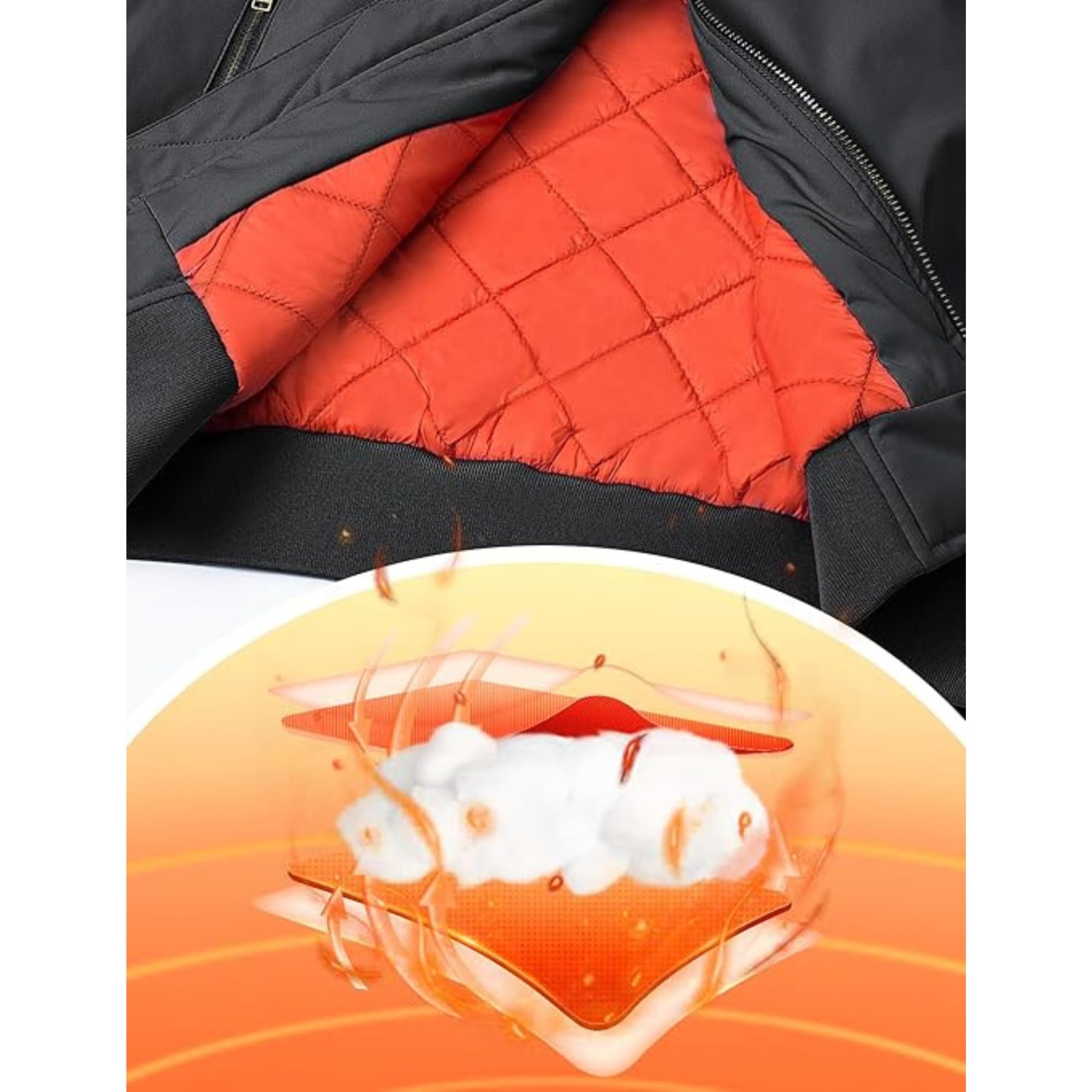 MIA FASHION Men's Bomber Jacket Fashion Lightweight Windbreaker Winter Fall Casual Jackets for Men | Full Zipper Casual Padded Polyester Jacket Black (Size-M) 2