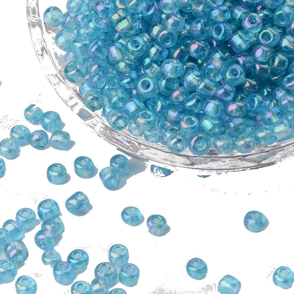 Lot 20g Perles De Rocaille Bleues N°99 - Pour Création DIY - Occasion