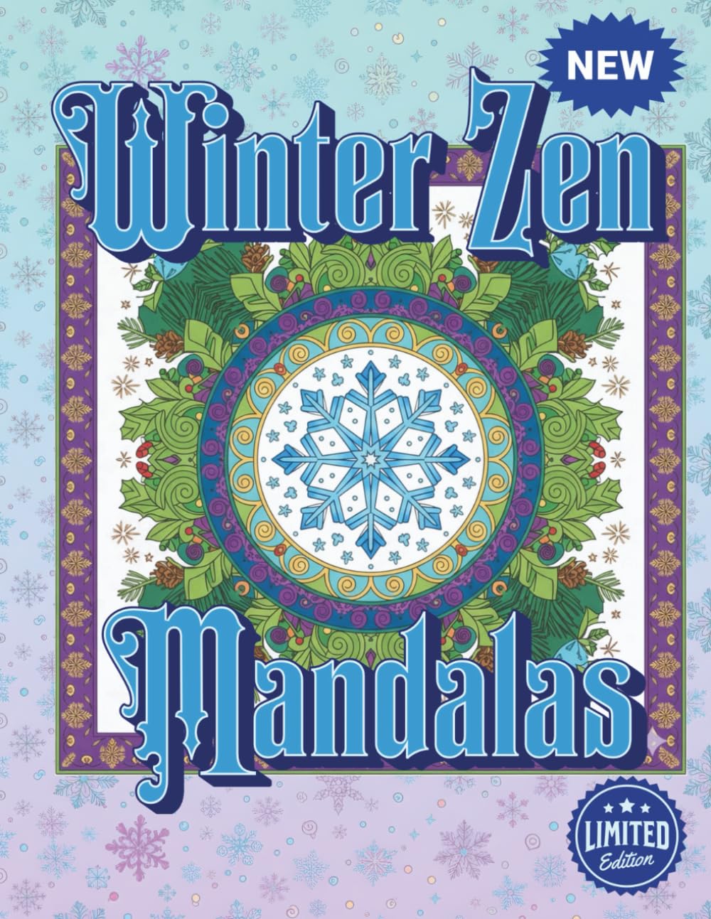 Winter Zen Mandalas: Adult Coloring book